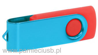 Twister usb pendrive blaszka jasno niebieska korpus czerwony