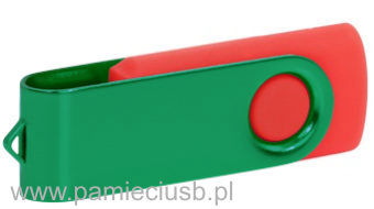 Twister usb pendrive blaszka ciemno zielona korpus czerwony