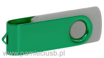 Twister usb pendrive blaszka ciemnozielona korpus szary