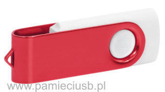 Twister usb pendrive blaszka czerwona korpus biały