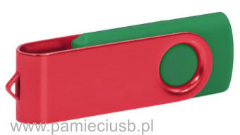 Twister usb pendrive czerwono-ciemnozielony