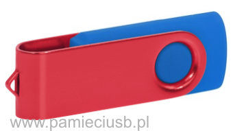 Twister usb pendrive blaszka czerwona i niebieskikorpus