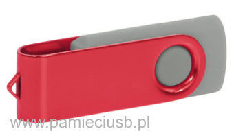 Twister usb pendrive blaszka czerwona korpus szary