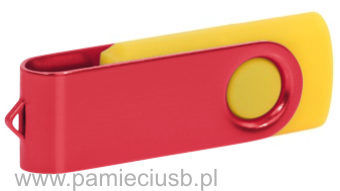 Twister usb pendrive czerwono-żółty