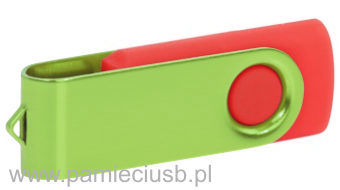 Twister usb pendrive blaszka jasno zielona korpus czerwony