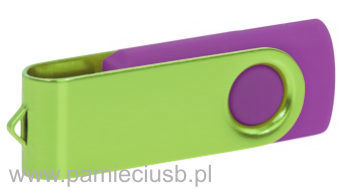 Twister usb pendrive blaszka limonkowa korpus fioletowy