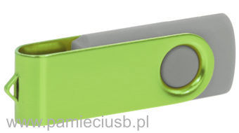 Twister usb pendrive blaszka jasno zielona korpus szary