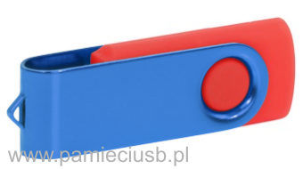 Twister usb pendrive blaszka niebieska korpus czerwony