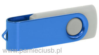 Twister usb pendrive blaszka niebieska korpus jasno szary