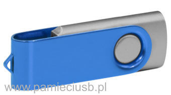 Twister usb pendrive blaszka niebieska korpus srebrny