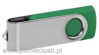 Twister usb pendrive blaszka srebrna korpus ciemnozielony 