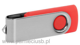 Twister usb pendrive blaszka srebrna korpus czerwony