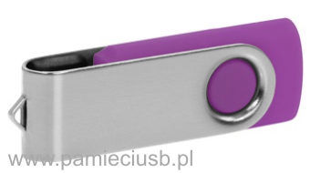 Twister usb pendrive blaszka srebrna korpus fioletowy