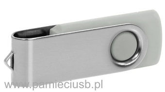 Twister usb pendrive blaszka srebrna korpus jasno szary