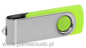 Twister usb pendrive srebrno-jasnozielony-limonka