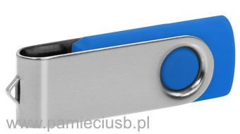 Twister usb pendrive blaszka srebrna korpus niebieski