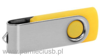 Twister usb pendrive srebrno-żółty