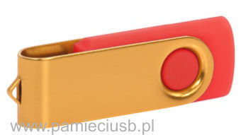 Twister usb pendrive złoto-czerwony